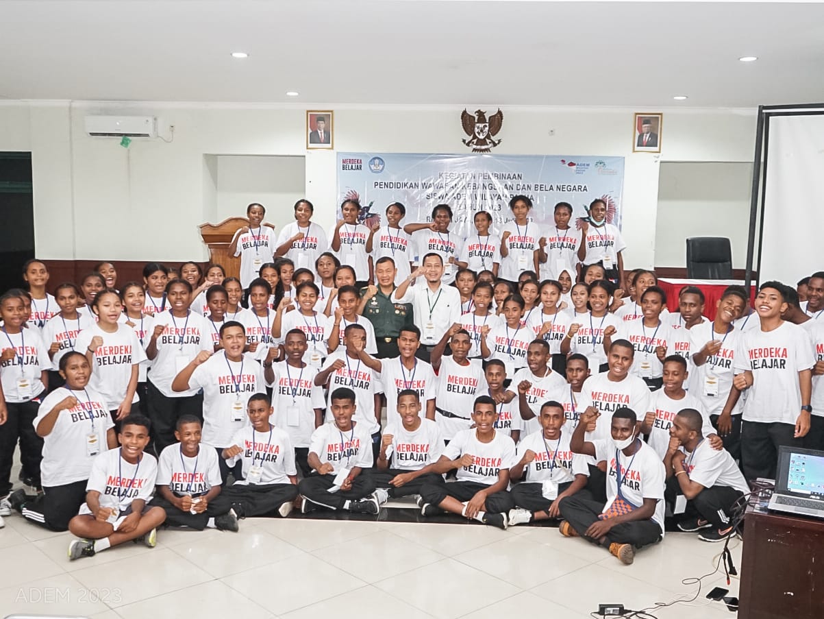 500 Siswa ADEM Papua Ikuti Pendidikan Wawasan Kebangsaan dan Bela Negara